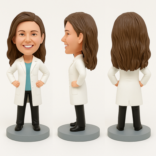 Custom Chemist Bobblehead – Personalized Scientist Figurine & Unique Lab Gift