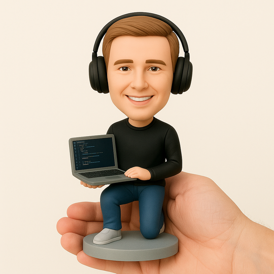 Custom Software Developer Bobblehead – Personalized Programmer Figurine Gift