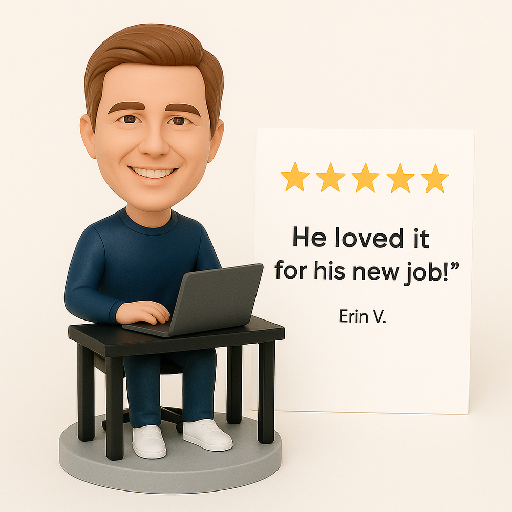Custom Software Developer Bobblehead – Personalized Programmer Figurine Gift