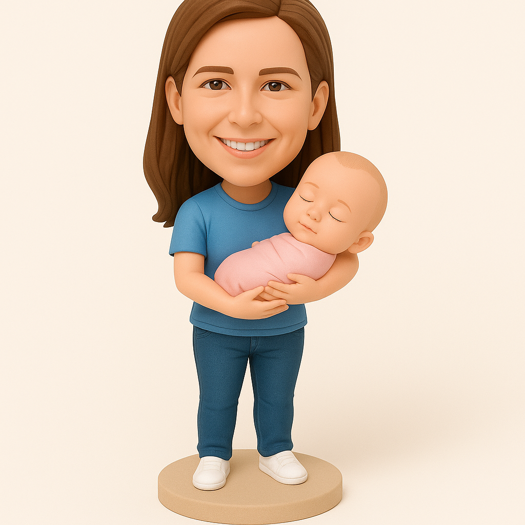 Custom Nanny Bobblehead – Personalized Caregiver Figurine Gift for Babysitters & Childcare Appreciation