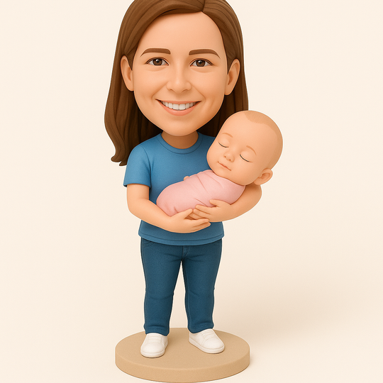 Custom Nanny Bobblehead – Personalized Caregiver Figurine Gift for Babysitters & Childcare Appreciation