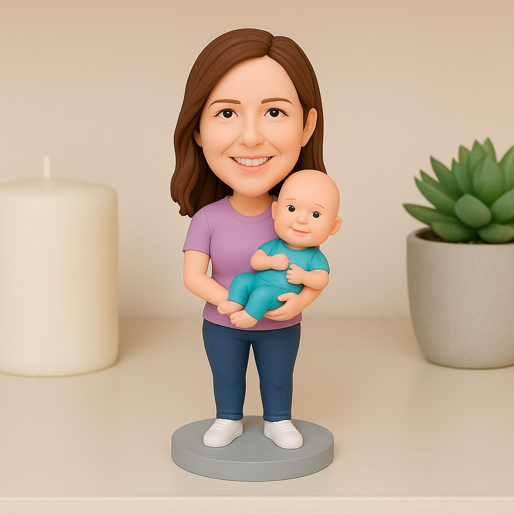 Custom Nanny Bobblehead – Personalized Caregiver Figurine Gift for Babysitters & Childcare Appreciation