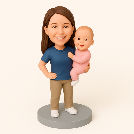 Custom Nanny Bobblehead – Personalized Caregiver Figurine Gift for Babysitters & Childcare Appreciation