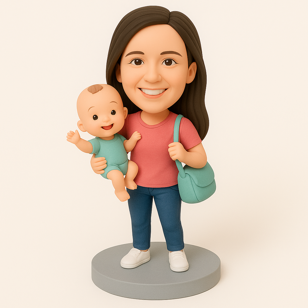Custom Nanny Bobblehead – Personalized Caregiver Figurine Gift for Babysitters & Childcare Appreciation