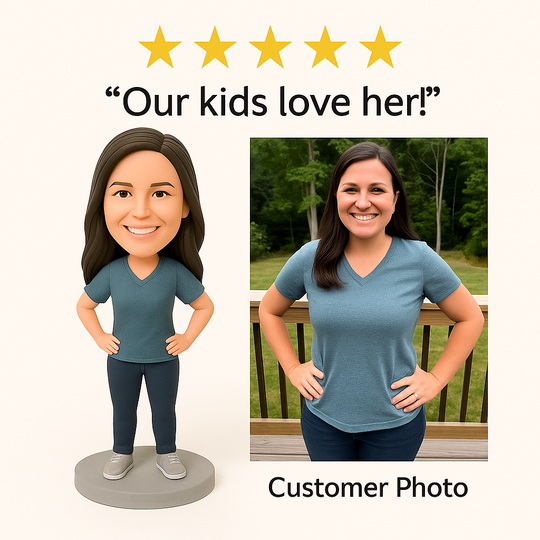 Custom Nanny Bobblehead – Personalized Caregiver Figurine Gift for Babysitters & Childcare Appreciation