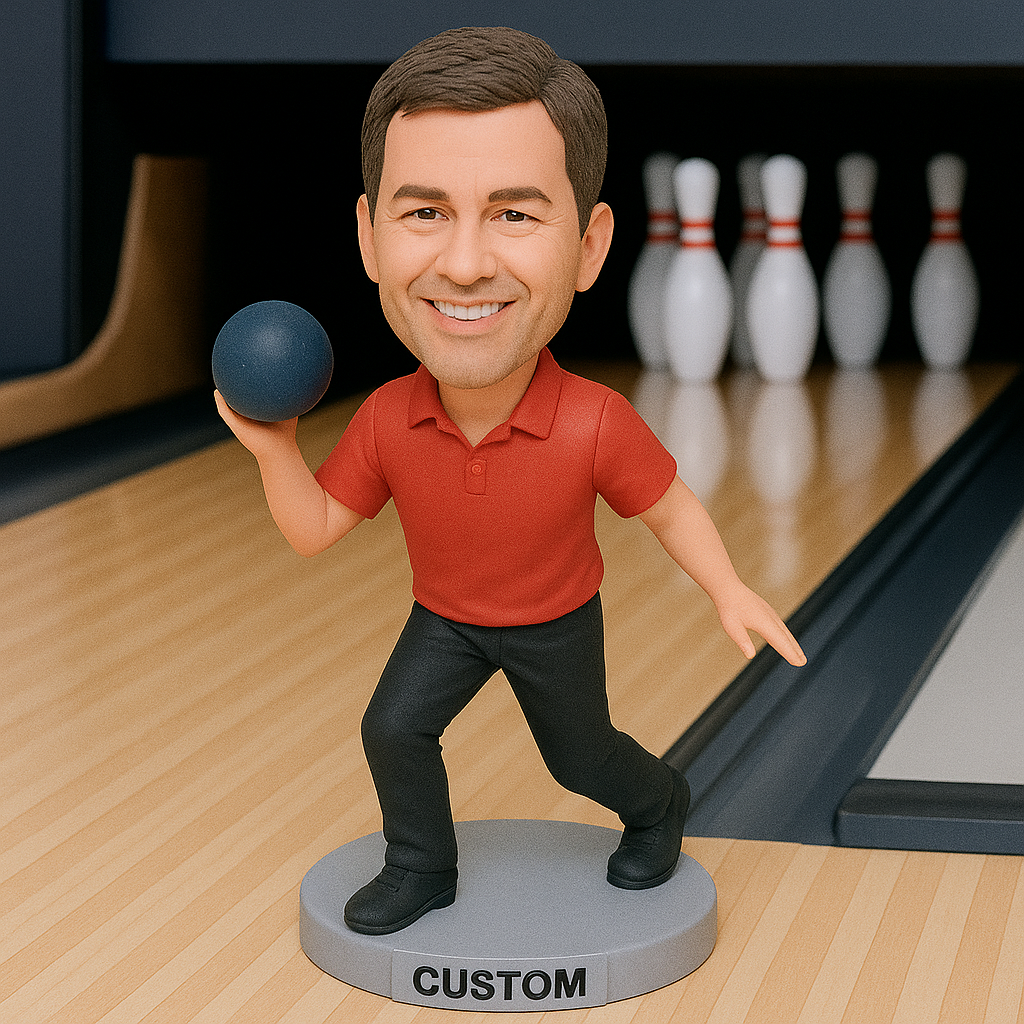 Custom Bowler Bobblehead – Personalized Bowling Figurine Gift for Players & Fans