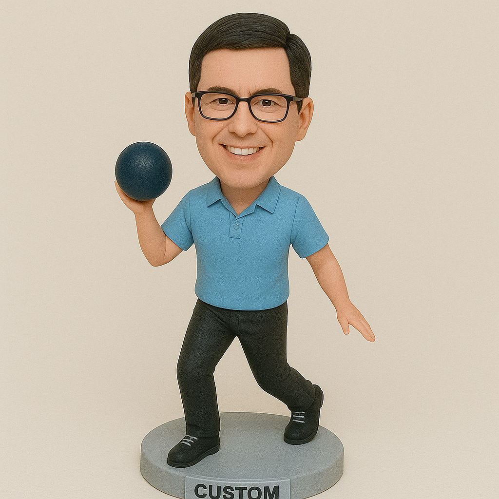 Custom Bowler Bobblehead – Personalized Bowling Figurine Gift for Players & Fans