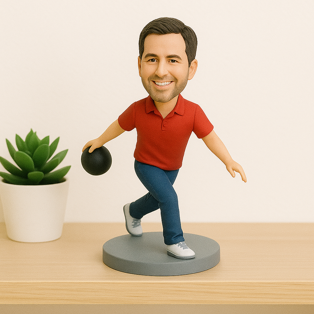 Custom Bowler Bobblehead – Personalized Bowling Figurine Gift for Players & Fans
