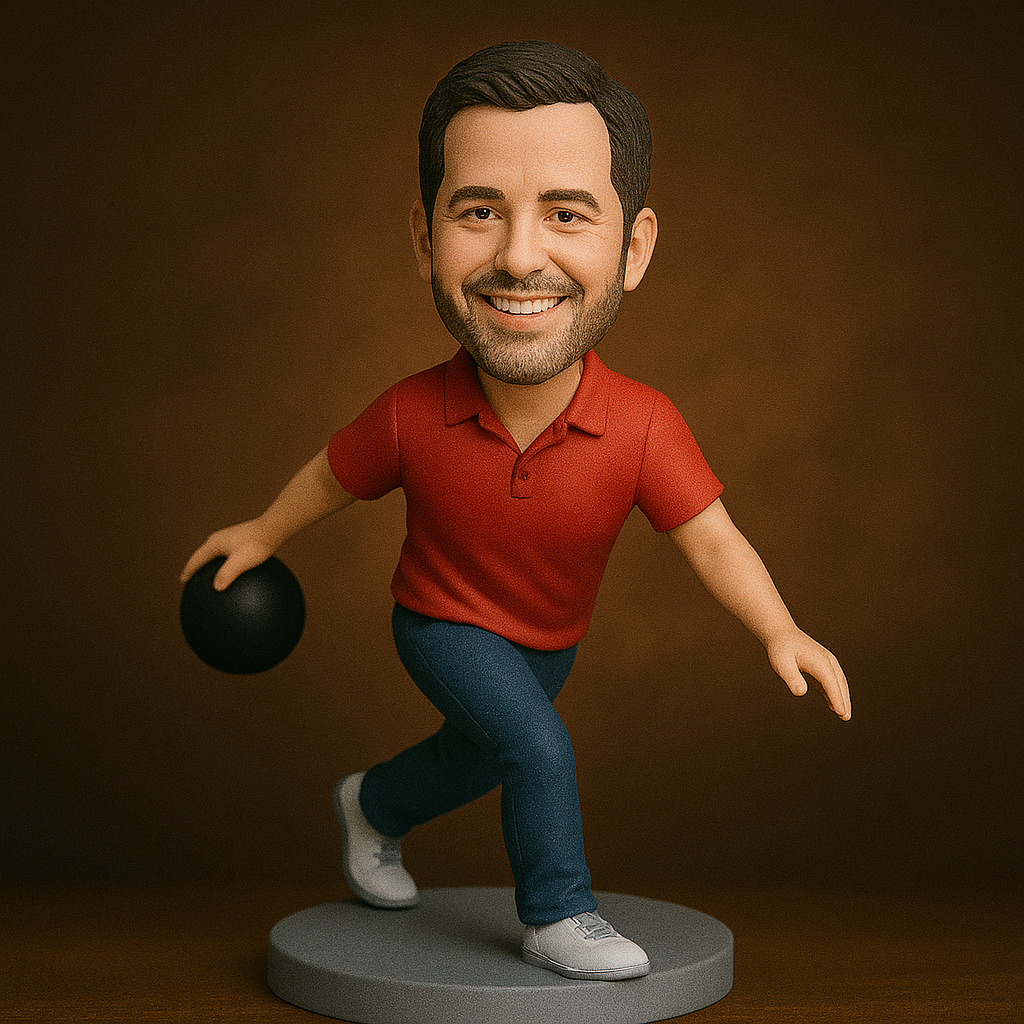 Custom Bowler Bobblehead – Personalized Bowling Figurine Gift for Players & Fans