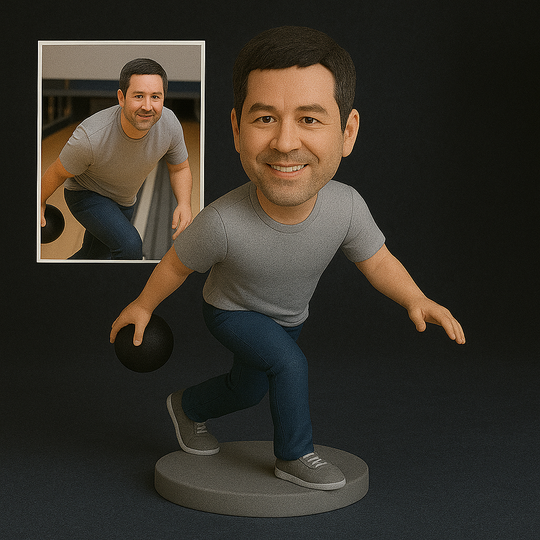 Custom Bowler Bobblehead – Personalized Bowling Figurine Gift for Players & Fans