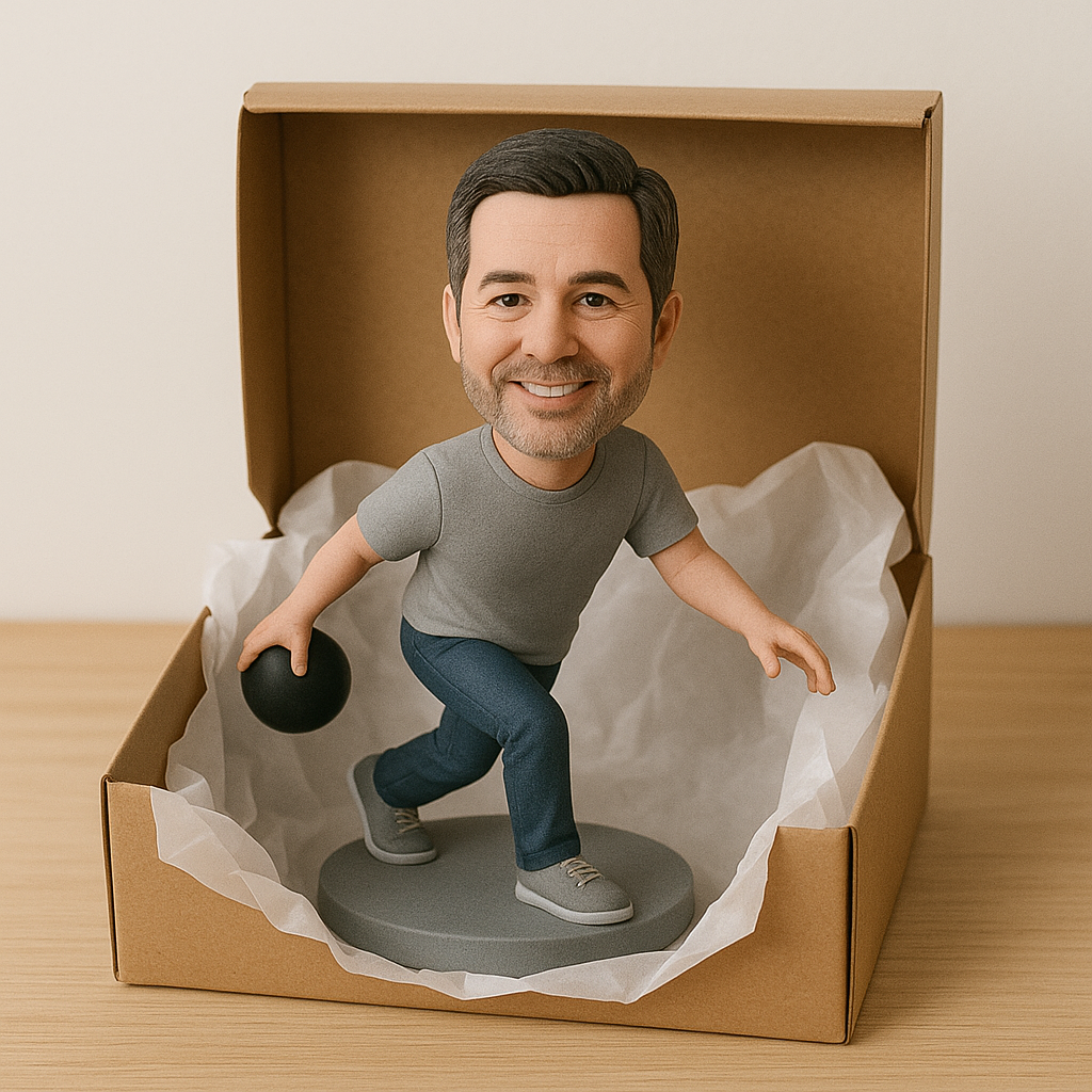 Custom Bowler Bobblehead – Personalized Bowling Figurine Gift for Players & Fans