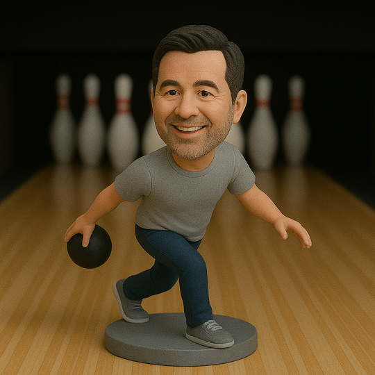 Custom Bowler Bobblehead – Personalized Bowling Figurine Gift for Players & Fans