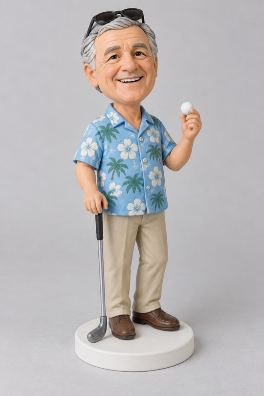 Custom Retirement Bobblehead Figurine – Personalized “Officially Retired” Gift for Coworker, Boss, Dad or Mum