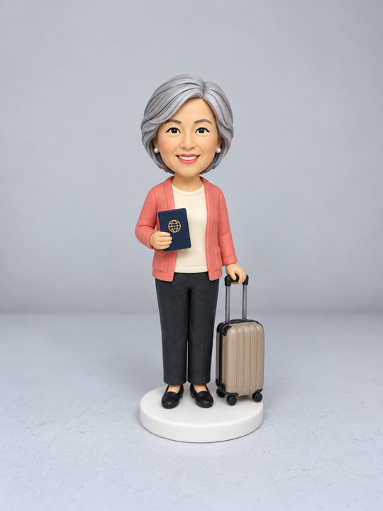 Custom Retirement Bobblehead Figurine – Personalized “Officially Retired” Gift for Coworker, Boss, Dad or Mum