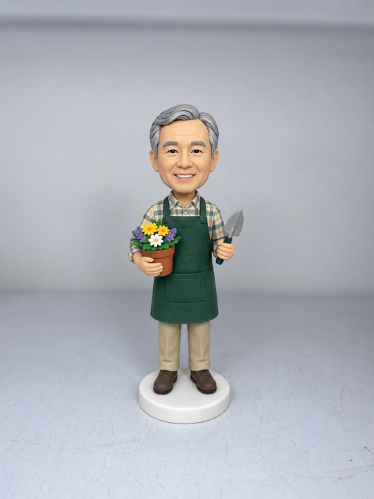 Custom Retirement Bobblehead Figurine – Personalized “Officially Retired” Gift for Coworker, Boss, Dad or Mum