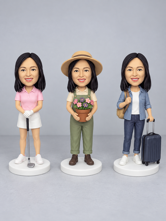 Custom Retirement Bobblehead Figurine – Personalized “Officially Retired” Gift for Coworker, Boss, Dad or Mum