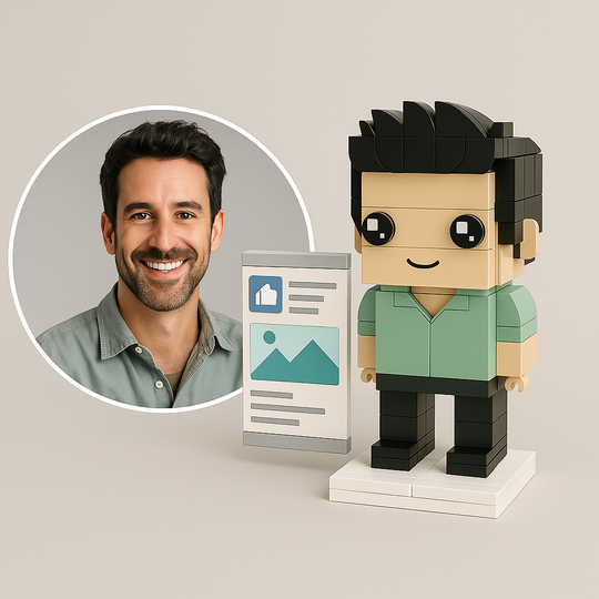 Custom Social Media Manager Brick Figurine – Personalized Mini Figure | Gift for Marketing Pros, Creators & Digital Teams
