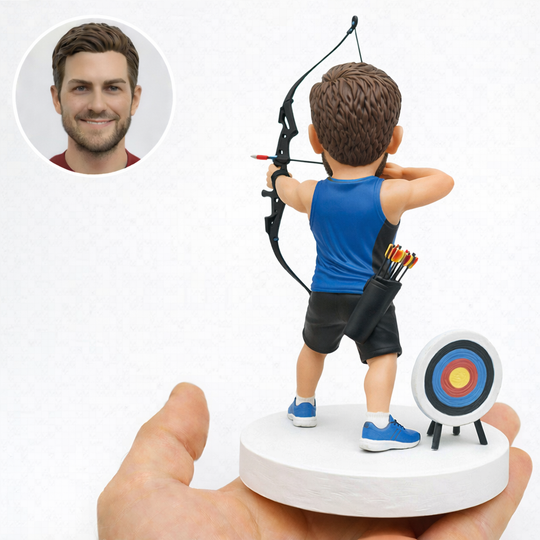 Custom Archer Bobblehead – Personalized Archery Figurine from Your Photo