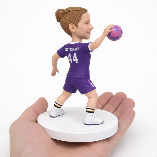 Custom Handball Player Bobblehead with Photo – Personalized Sports Figurine Gift