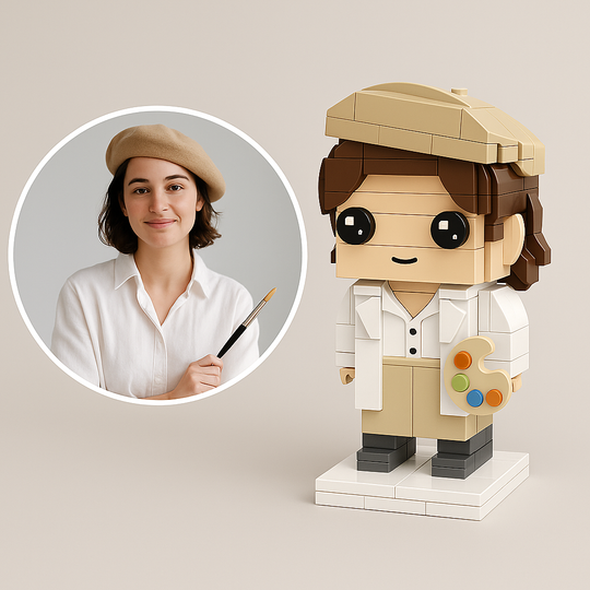 Custom Artist Brick Figurine – Personalized Mini Artist Gift for Painters, Designers & Creatives