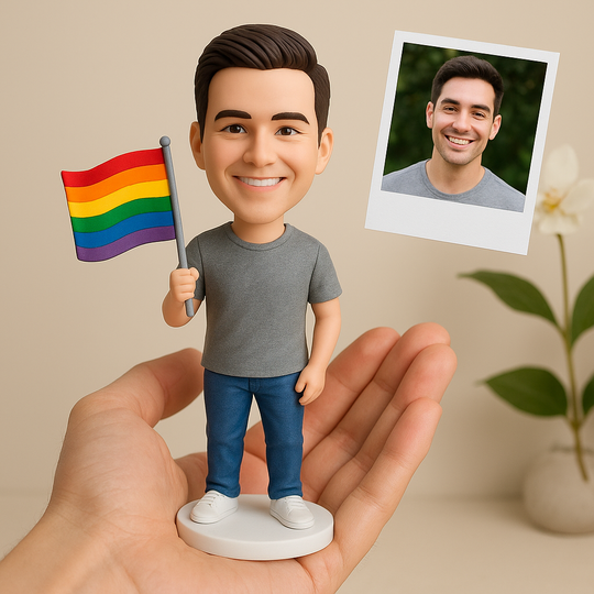 Custom LGBT Coming Out Bobblehead – Personalized Pride Figurine & LGBTQ+ Gift