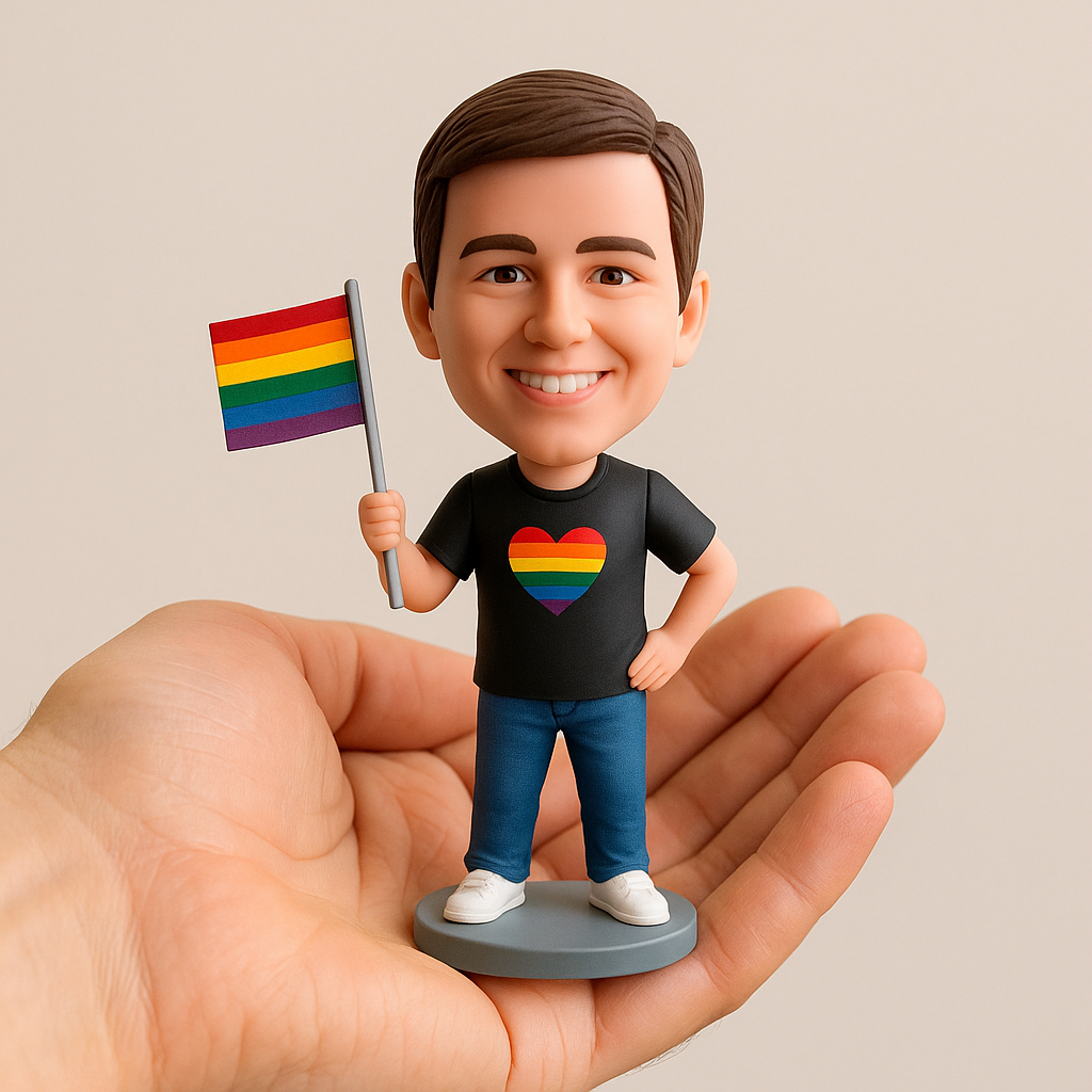 Custom LGBT Coming Out Bobblehead – Personalized Pride Figurine & LGBTQ+ Gift
