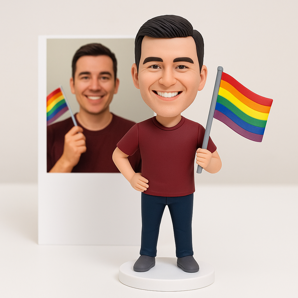 Custom LGBT Coming Out Bobblehead – Personalized Pride Figurine & LGBTQ+ Gift