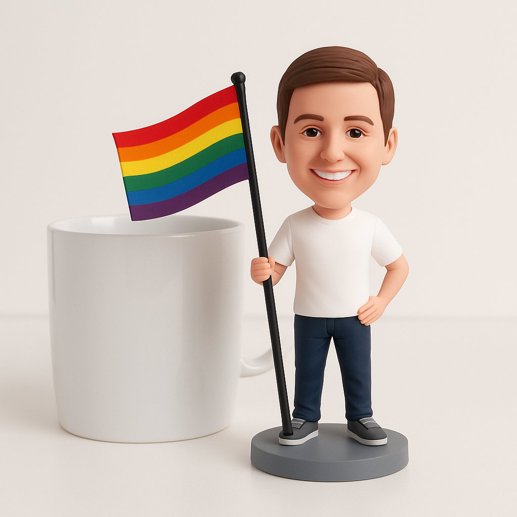 Custom LGBT Coming Out Bobblehead – Personalized Pride Figurine & LGBTQ+ Gift