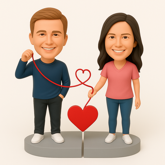 Custom Bobble Head Mini Figurine Long-Distance Reunited