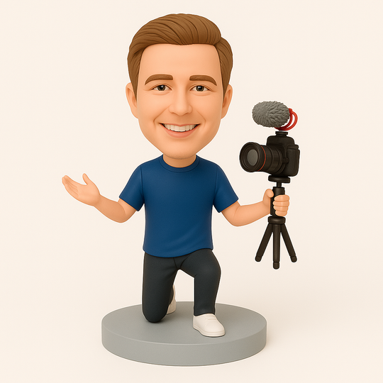 Custom YouTuber Bobblehead – Personalized Figurine Gift for Content Creators, Streamers & Fans