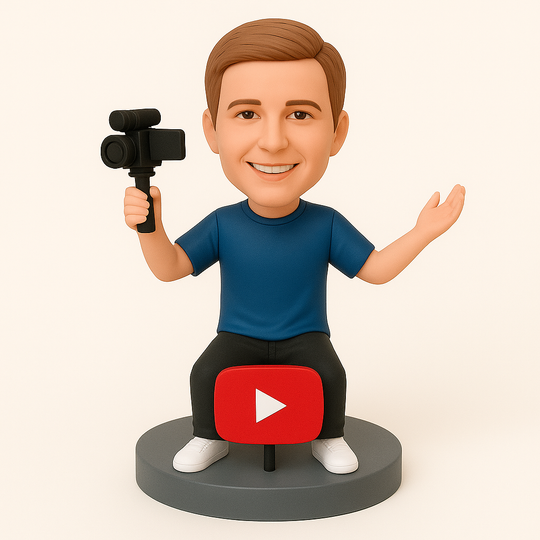 Custom YouTuber Bobblehead – Personalized Figurine Gift for Content Creators, Streamers & Fans
