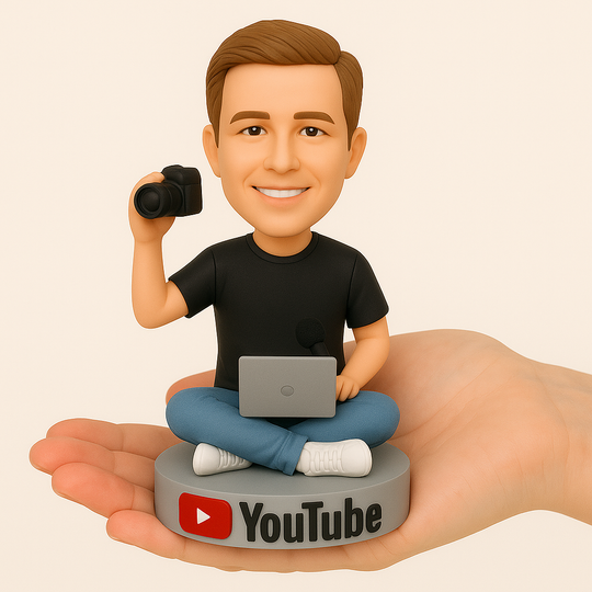 Custom YouTuber Bobblehead – Personalized Figurine Gift for Content Creators, Streamers & Fans