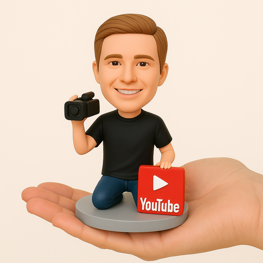 Custom YouTuber Bobblehead – Personalized Figurine Gift for Content Creators, Streamers & Fans