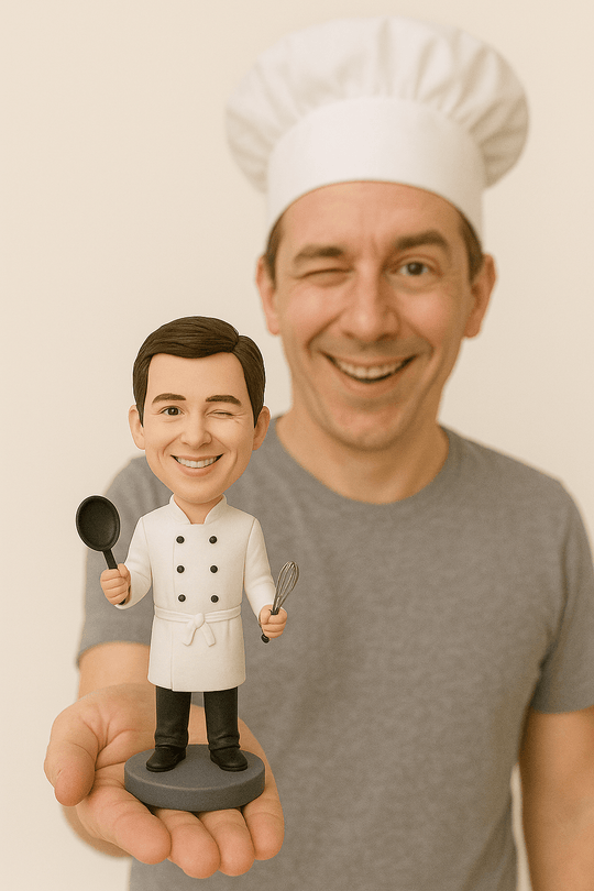 Custom Bobble Head Mini Figurine Chef Customized