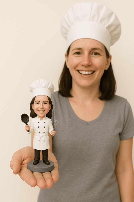 Custom Bobble Head Mini Figurine Chef Customized