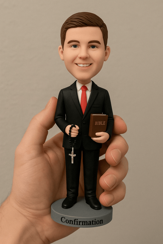 Custom Bobble Head Mini Figurine - Catholic Confirmation