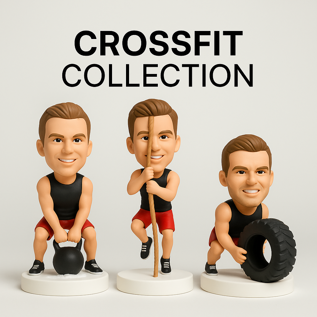 Custom CrossFit Bobblehead – Personalized Fitness Gift | CrossFit Coach Gift | Gym Lover Gift | Weightlifter Figurine | Custom Mini Me
