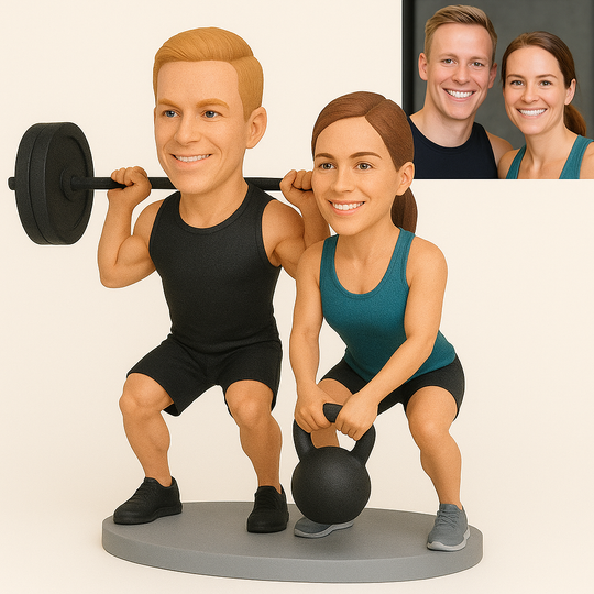 Custom CrossFit Bobblehead – Personalized Fitness Gift | CrossFit Coach Gift | Gym Lover Gift | Weightlifter Figurine | Custom Mini Me