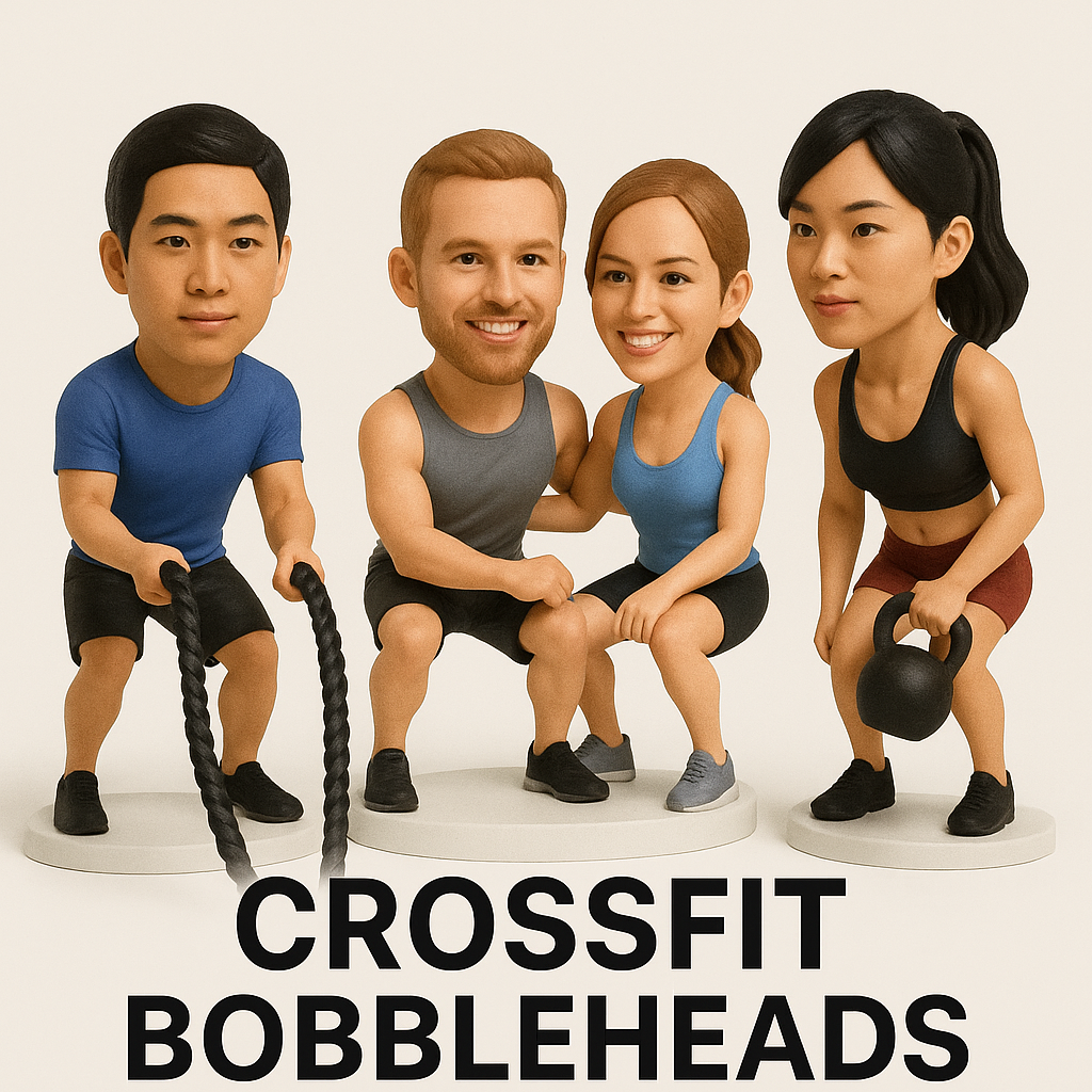 Custom CrossFit Bobblehead – Personalized Fitness Gift | CrossFit Coach Gift | Gym Lover Gift | Weightlifter Figurine | Custom Mini Me