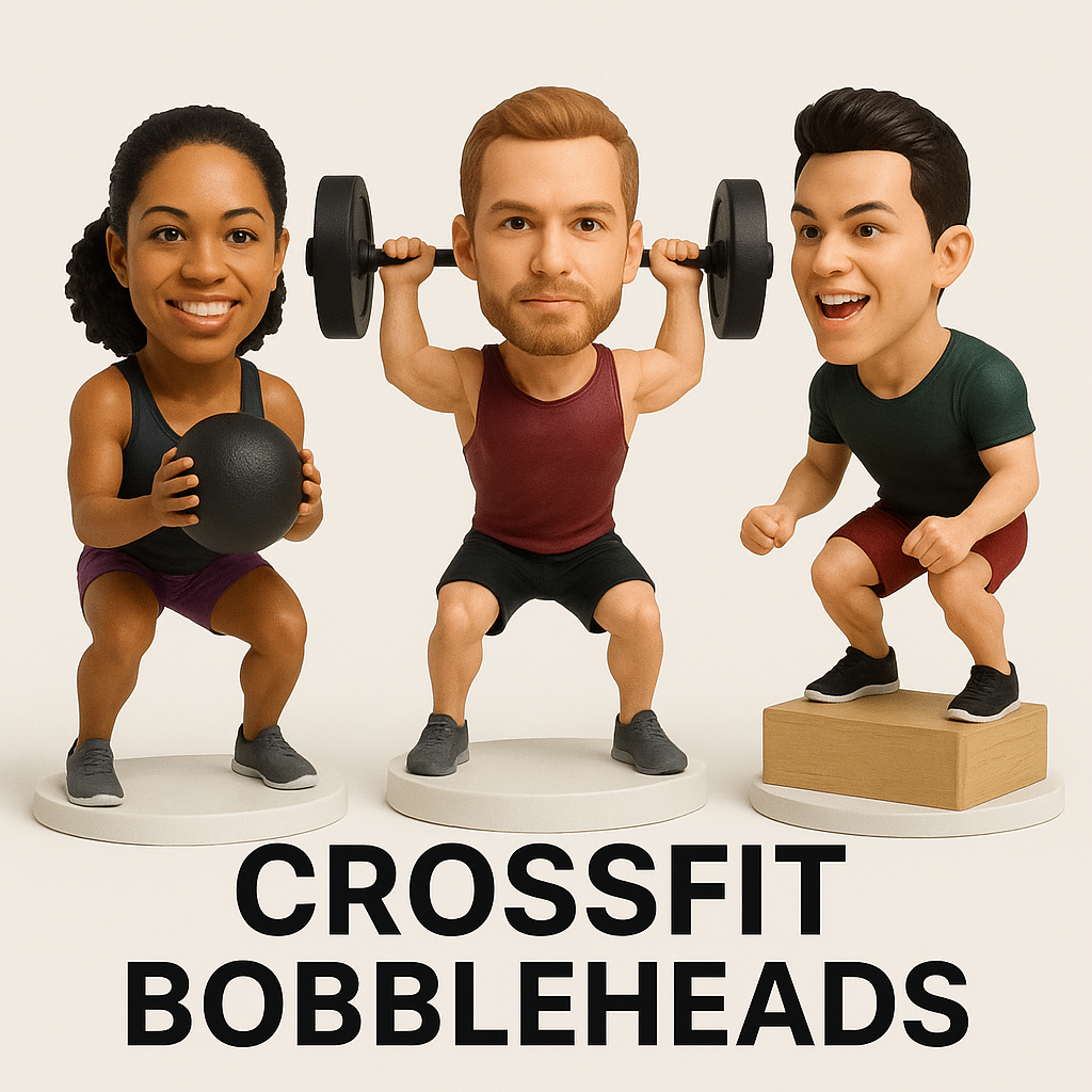 Custom CrossFit Bobblehead – Personalized Fitness Gift | CrossFit Coach Gift | Gym Lover Gift | Weightlifter Figurine | Custom Mini Me