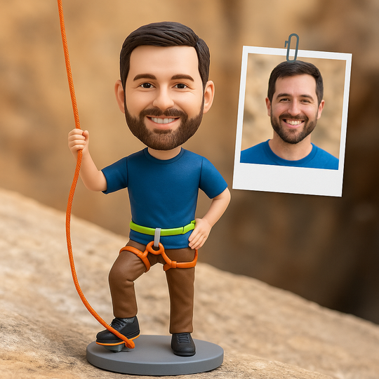 Custom Bobble Head Mini Figurine Rock Climbing Customized