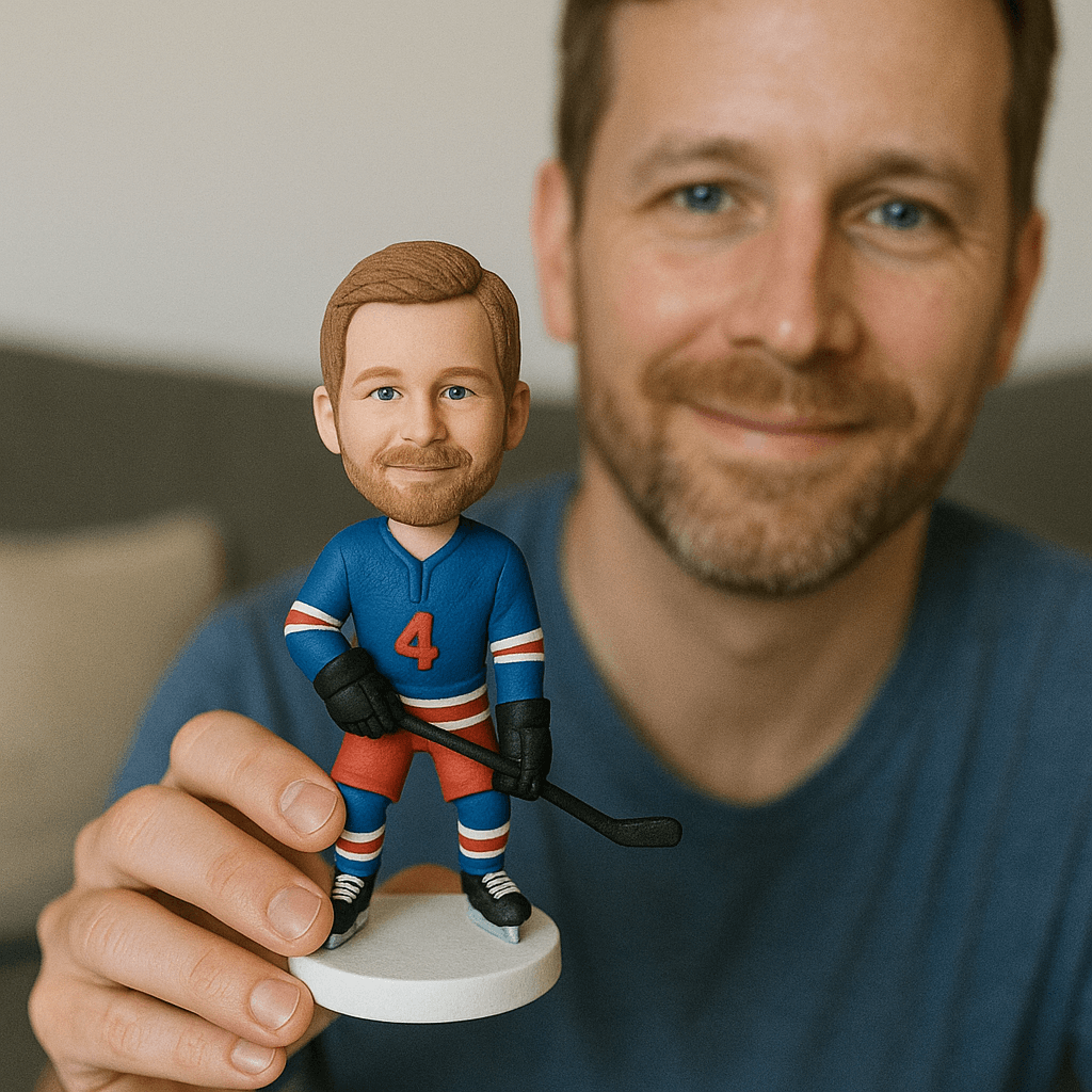 Custom Bobble Head Mini Figurine Ice Hockey Customized
