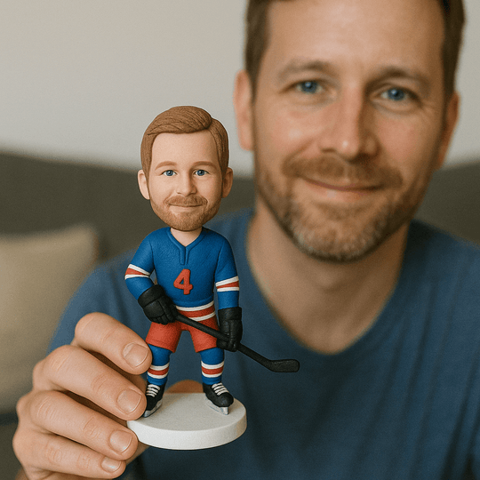 Custom Bobble Head Mini Figurine Ice Hockey Customized