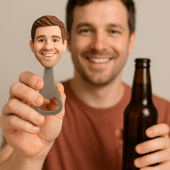 Custom Head Mini Figurine Wedding Bridesman Bridesmaid Groomsmen Groomswomen Set Personalized Face Bottle Opener