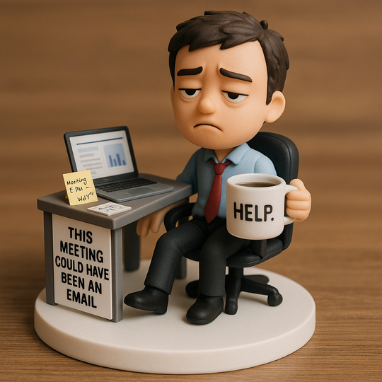 Custom Office Bobblehead – “This Meeting Could Have Been an Email” | Funny Workplace Gift for Coworkers & Bosses