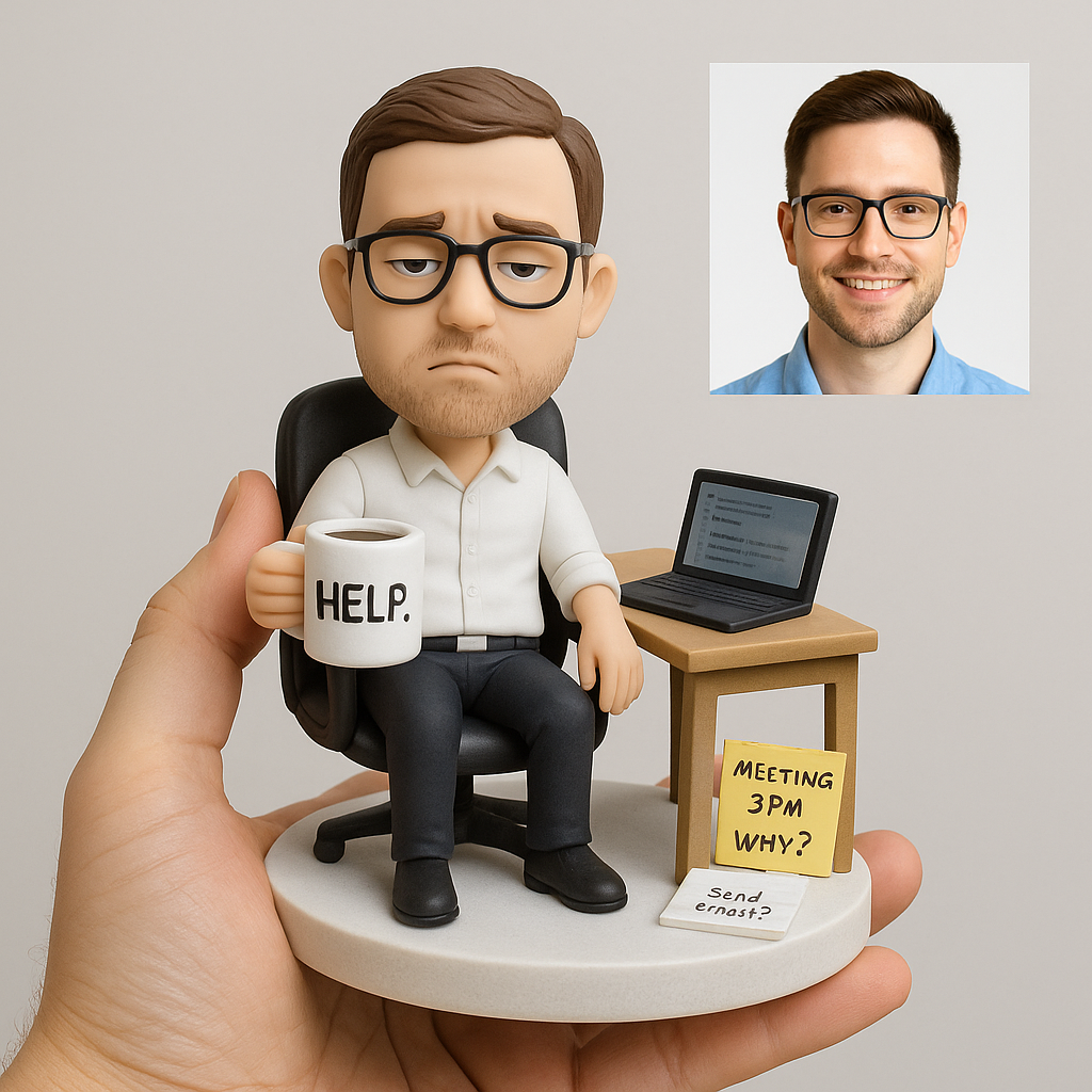 Custom Office Bobblehead – “This Meeting Could Have Been an Email” | Funny Workplace Gift for Coworkers & Bosses