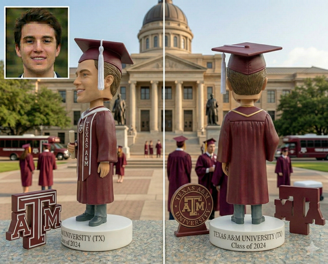 Custom Bobble Head Mini Figurine Graduation Customized