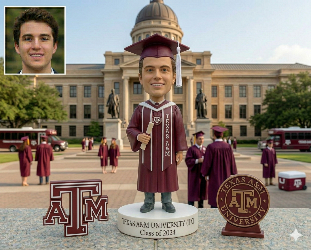 Custom Bobble Head Mini Figurine Graduation Customized