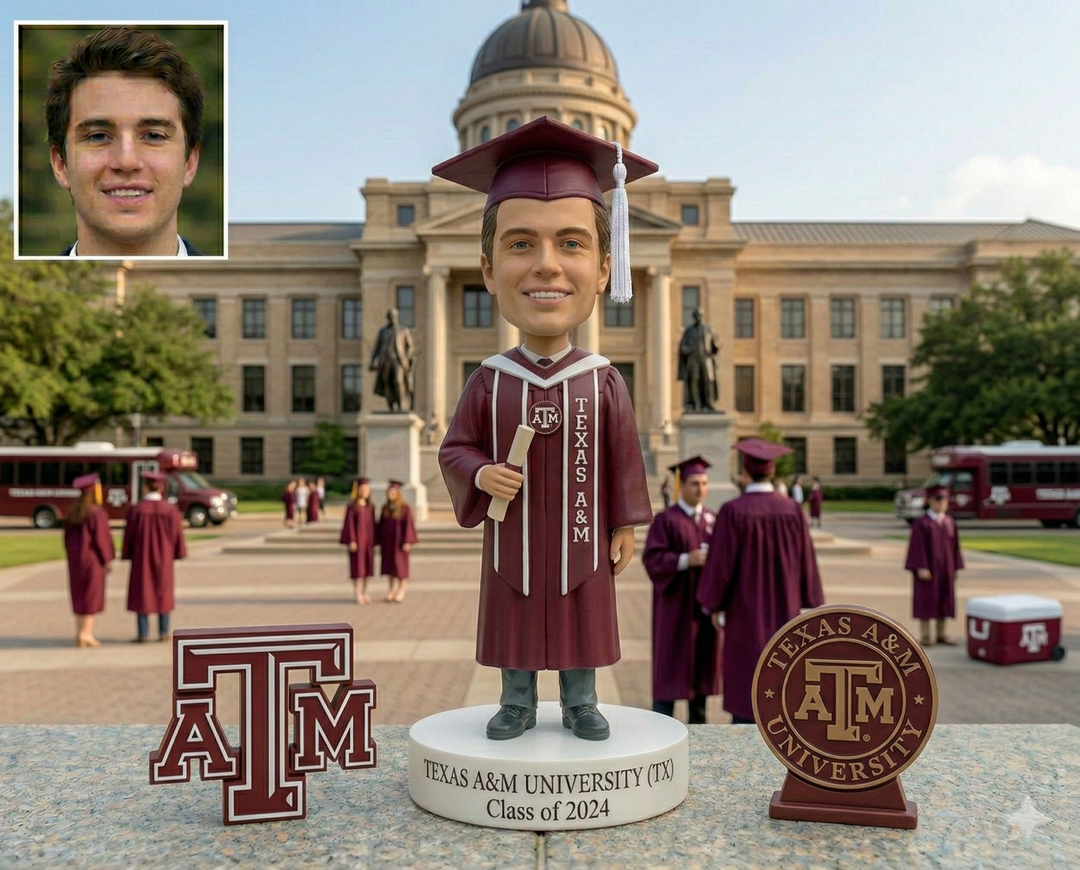 Custom Bobble Head Mini Figurine Graduation Customized