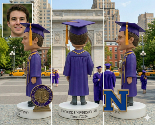 Custom Bobble Head Mini Figurine Graduation Customized